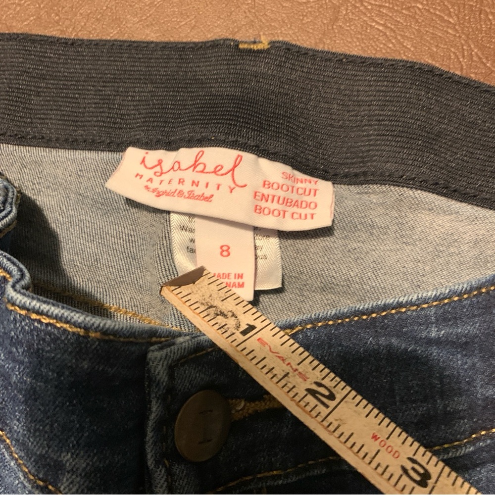 LotI Of 2 Isabel Maternity Medium Wash Skinny Boot Cut Jeans Size 8 - Picture 8 of 16